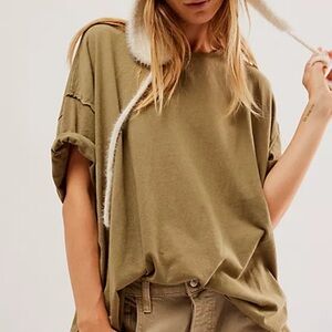 FREE PEOPLE WE THE FREE NINA TEE - WILLOW